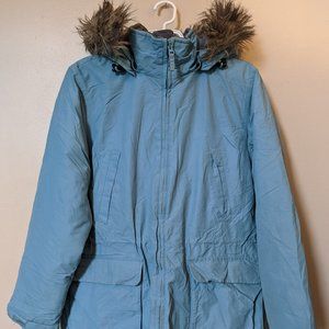 Blue Mid Length Parka - Lands End